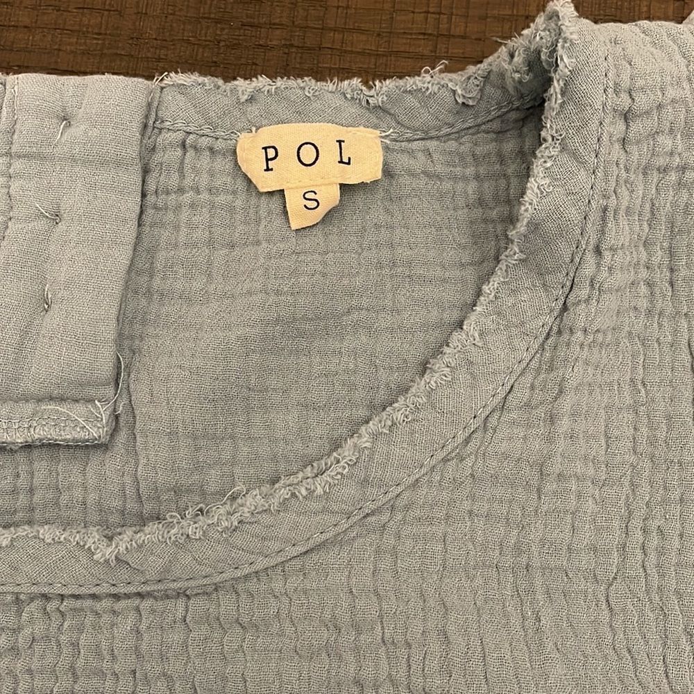Pol Woven Blouse with round raw-edge neckline, ruffle detailing on the armhole - Picture 5 of 12